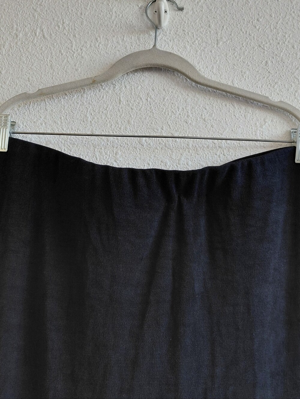 Vtg White Stag Womens Black Stretch Long Skirt Elastic Waist Unlined - Picture 3 of 8